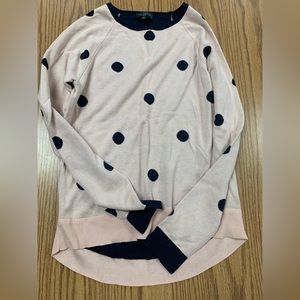 Limited Pink and Navy blue polka dot sweater